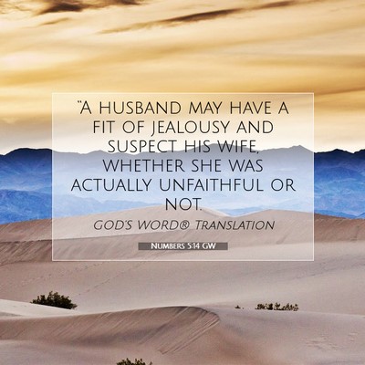 Picture 07 - Numbers 5:14 GW - “A husband may have a fit of jealousy and - Bible Verse Picture