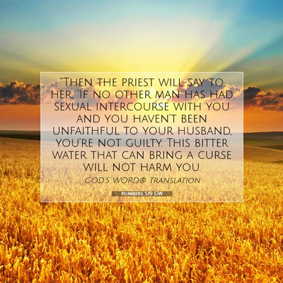 Picture 07 - Numbers 5:19 GW - “Then the priest will say to her, ‘If no - Bible Verse Picture
