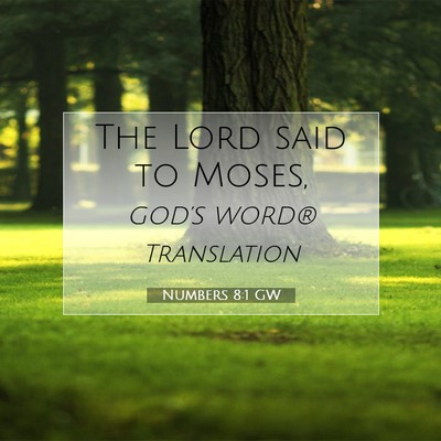 Picture 07 - Numbers 8:1 GW - The Lord said to - Bible Verse Picture