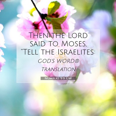 Picture 07 - Numbers 9:9 GW - Then the Lord said to Moses, “Tell the - Bible Verse Picture