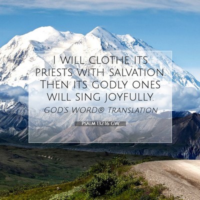 Picture 07 - Psalm 132:16 GW - I will clothe its priests with salvation. Then - Bible Verse Picture