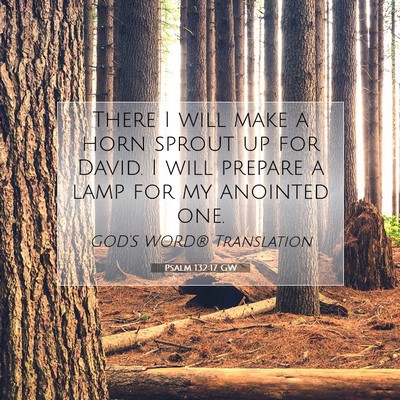 Picture 07 - Psalm 132:17 GW - There I will make a horn sprout up for David. I - Bible Verse Picture