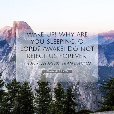 Picture 07 - Psalm 44:23 GW - Wake up! Why are you sleeping, O Lord? Awake! Do - Bible Verse Picture