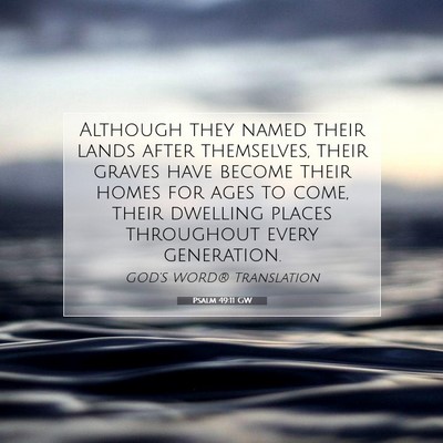 Picture 07 - Psalm 49:11 GW - Although they named their lands after themselves, - Bible Verse Picture