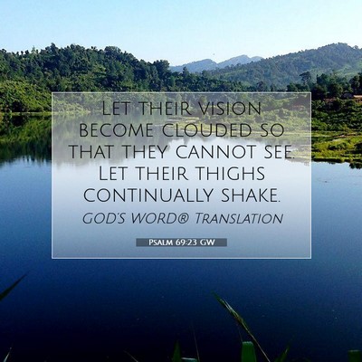 Picture 07 - Psalm 69:23 GW - Let their vision become clouded so that they - Bible Verse Picture