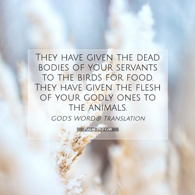 Picture 07 - Psalm 79:2 GW - They have given the dead bodies of your servants - Bible Verse Picture