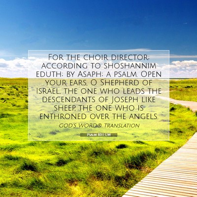 Picture 07 - Psalm 80:1 GW - For the choir director; according to shoshannim - Bible Verse Picture
