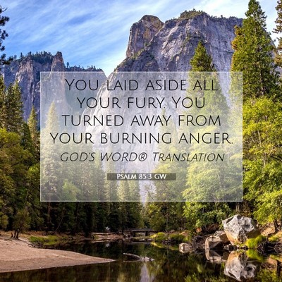 Picture 07 - Psalm 85:3 GW - You laid aside all your fury. You turned away - Bible Verse Picture
