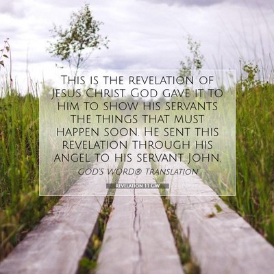 Picture 07 - Revelation 1:1 GW - This is the revelation of Jesus Christ. God gave - Bible Verse Picture