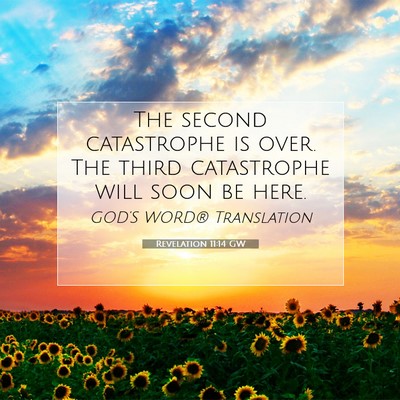 Picture 07 - Revelation 11:14 GW - The second catastrophe is over. The third - Bible Verse Picture