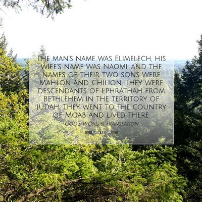 Picture 07 - Ruth 1:2 GW - The man’s name was Elimelech, his wife’s name - Bible Verse Picture