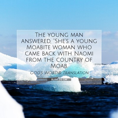 Picture 07 - Ruth 2:6 GW - The young man answered, “She’s a young - Bible Verse Picture