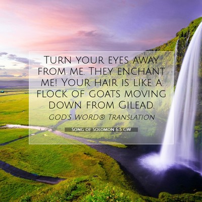 Picture 07 - Song of Solomon 6:5 GW - Turn your eyes away from me. They enchant me! - Bible Verse Picture