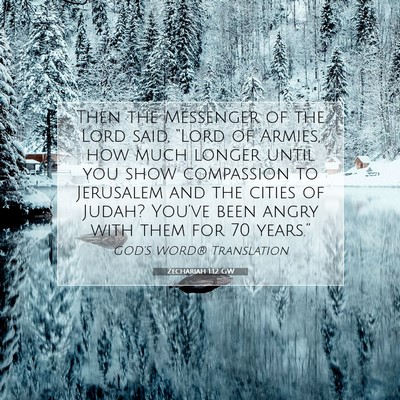 Picture 07 - Zechariah 1:12 GW - Then the Messenger of the Lord said, “Lord of - Bible Verse Picture