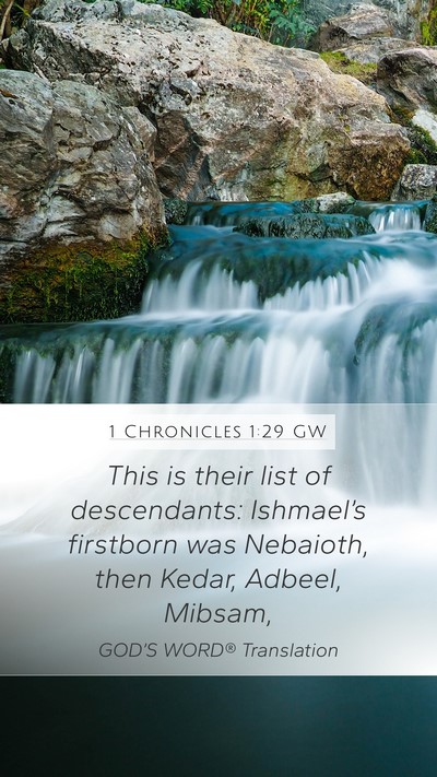 1 Chronicles 1:29 GW Bible Verse Image