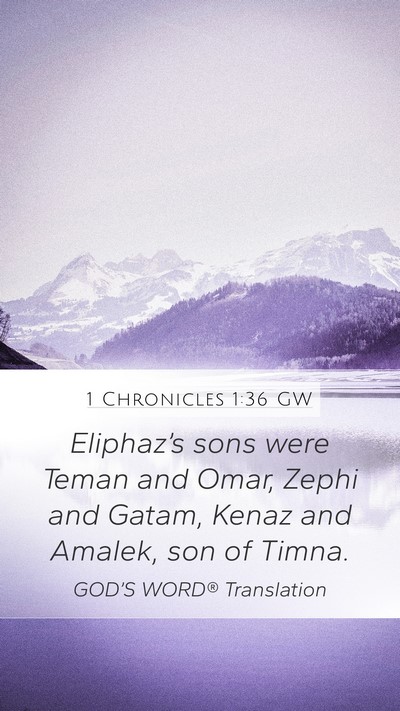 1 Chronicles 1:36 GW Bible Verse Image