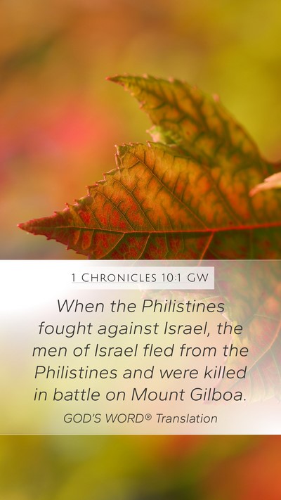 1 Chronicles 10:1 GW Bible Verse Image