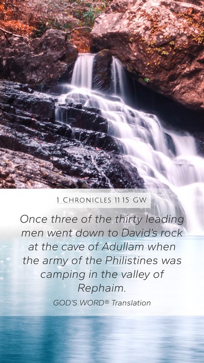 1 Chronicles 11:15 GW Bible Verse Image