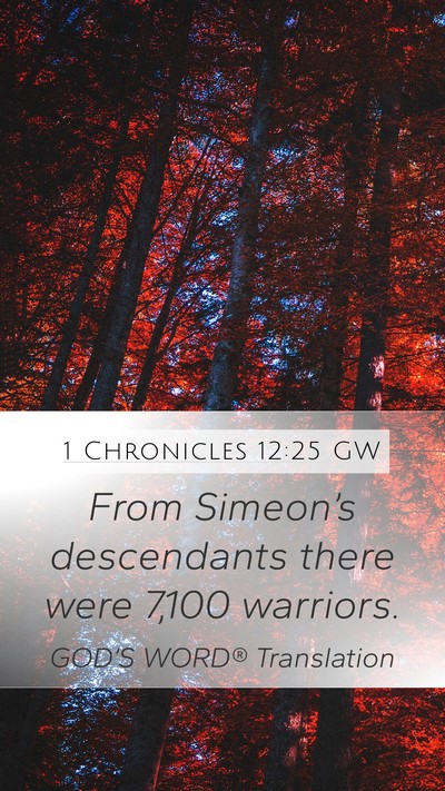1 Chronicles 12:25 GW Bible Verse Image