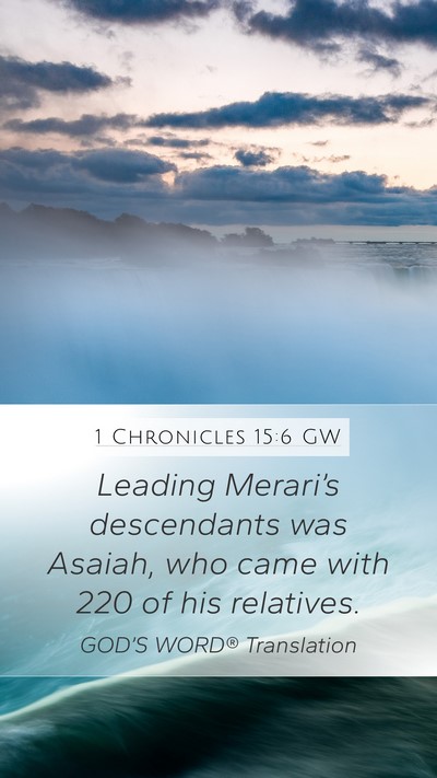 1 Chronicles 15:6 GW Bible Verse Image