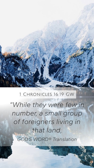 1 Chronicles 16:19 GW Bible Verse Image