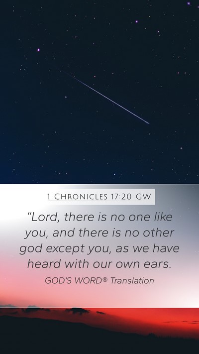 1 Chronicles 17:20 GW Bible Verse Image