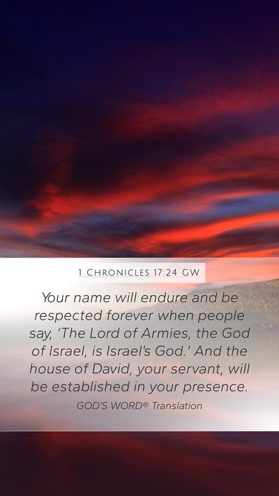 1 Chronicles 17:24 GW Bible Verse Image