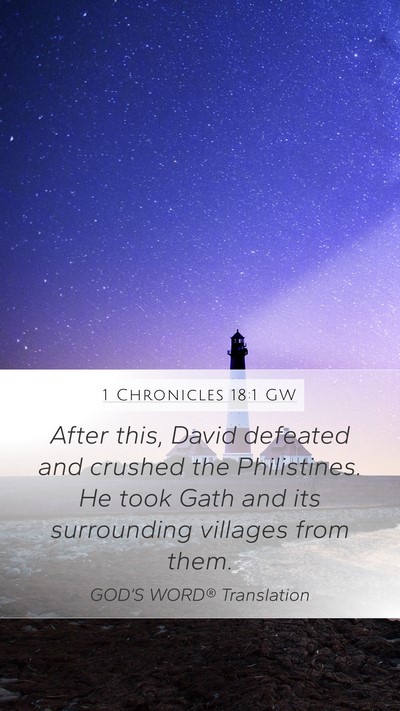1 Chronicles 18:1 GW Bible Verse Image