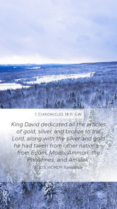 1 Chronicles 18:11 GW Bible Verse Image