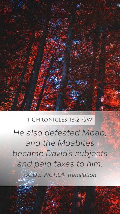 1 Chronicles 18:2 GW Bible Verse Image