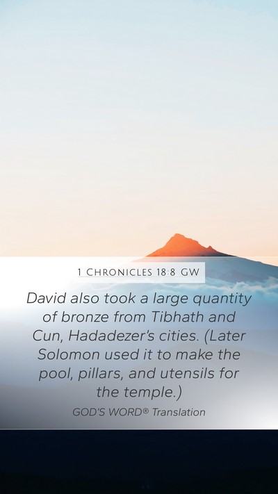 1 Chronicles 18:8 GW Bible Verse Image