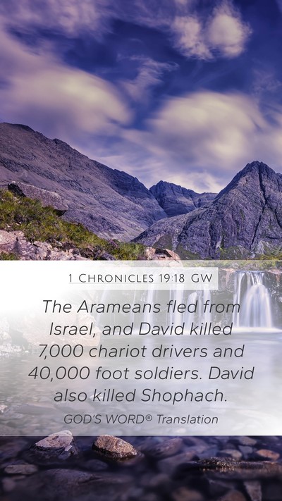 1 Chronicles 19:18 GW Bible Verse Image