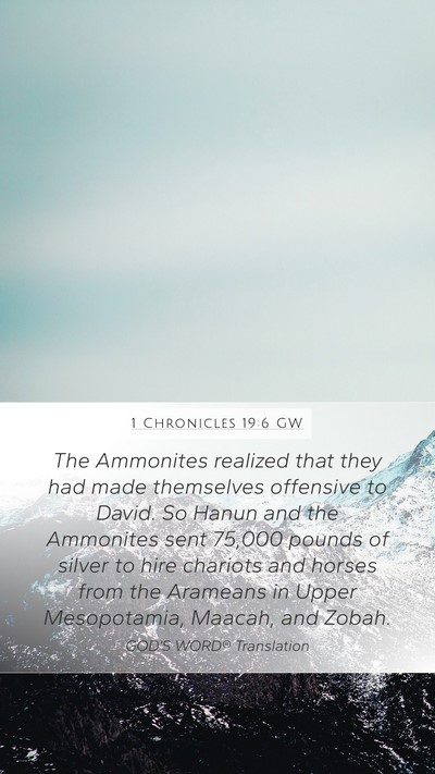 1 Chronicles 19:6 GW Bible Verse Image
