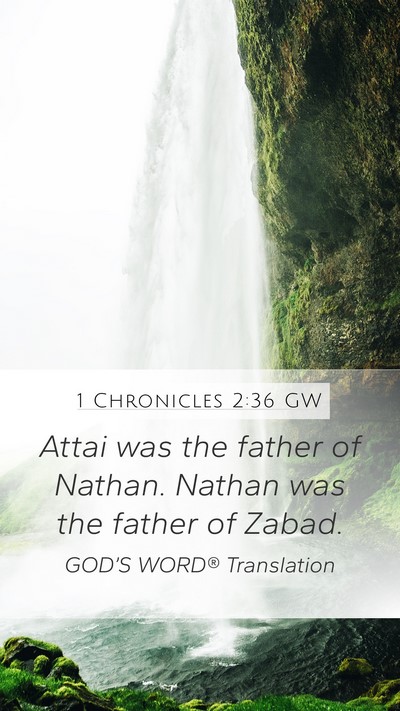 1 Chronicles 2:36 GW Bible Verse Image