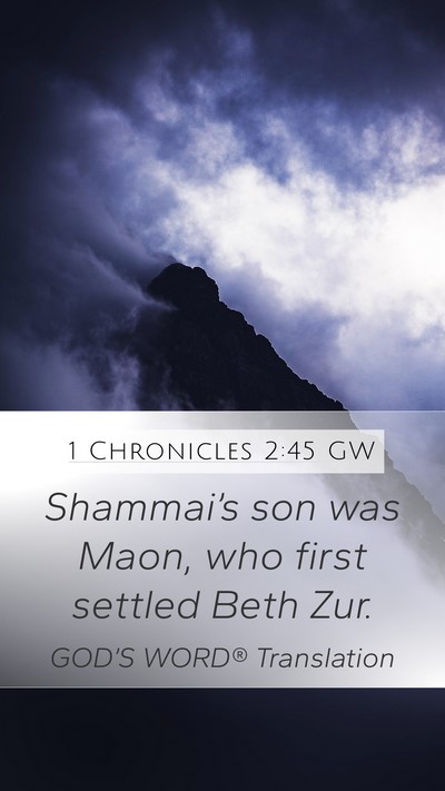 1 Chronicles 2:45 GW Bible Verse Image