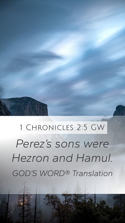 1 Chronicles 2:5 GW Bible Verse Image