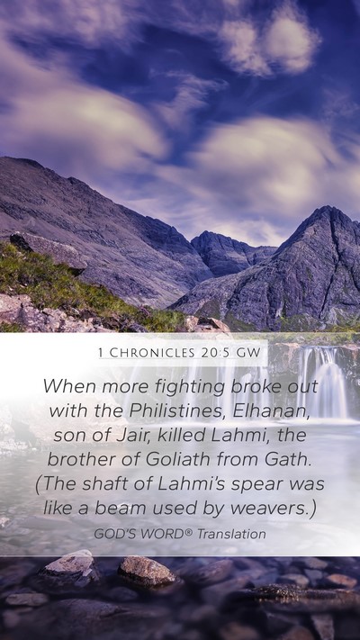 1 Chronicles 20:5 GW Bible Verse Image