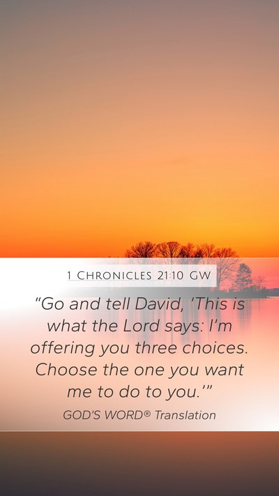1 Chronicles 21:10 GW Bible Verse Image