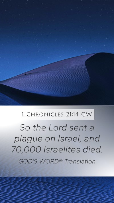 1 Chronicles 21:14 GW Bible Verse Image