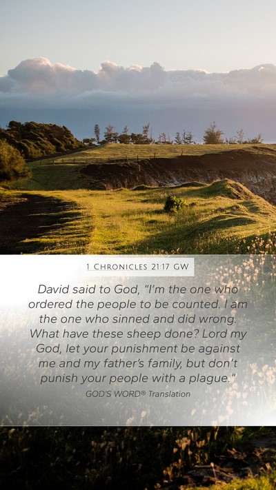 1 Chronicles 21:17 GW Bible Verse Image