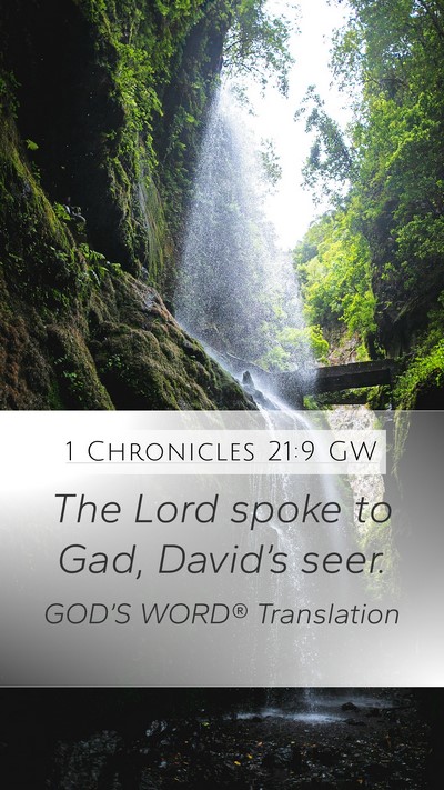 1 Chronicles 21:9 GW Bible Verse Image