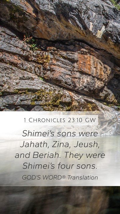1 Chronicles 23:10 GW Bible Verse Image