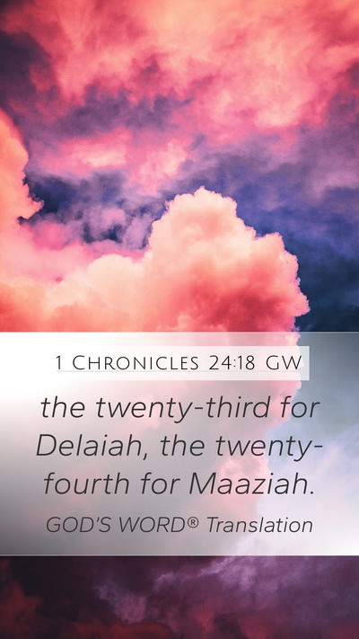 1 Chronicles 24:18 GW Bible Verse Image