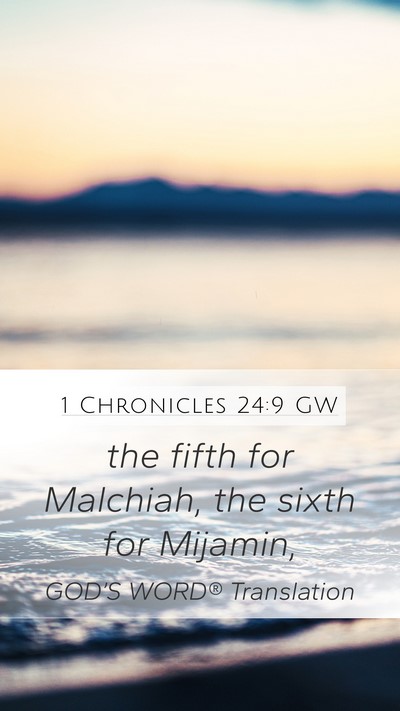 1 Chronicles 24:9 GW Bible Verse Image