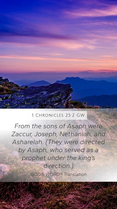 1 Chronicles 25:2 GW Bible Verse Image