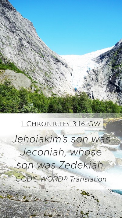 1 Chronicles 3:16 GW Bible Verse Image