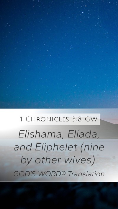 1 Chronicles 3:8 GW Bible Verse Image