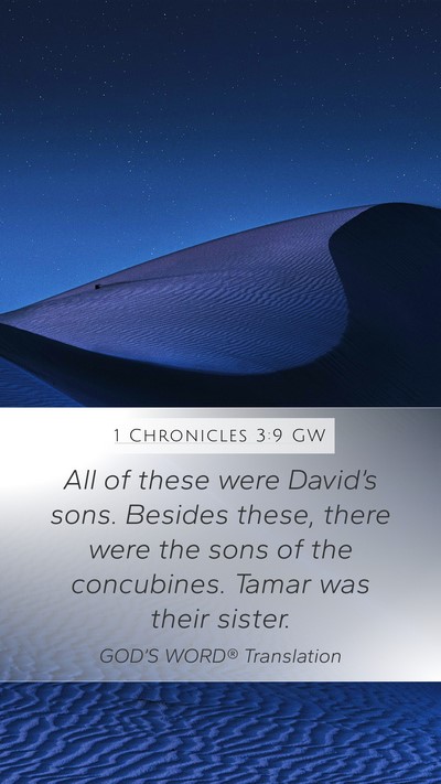 1 Chronicles 3:9 GW Bible Verse Image