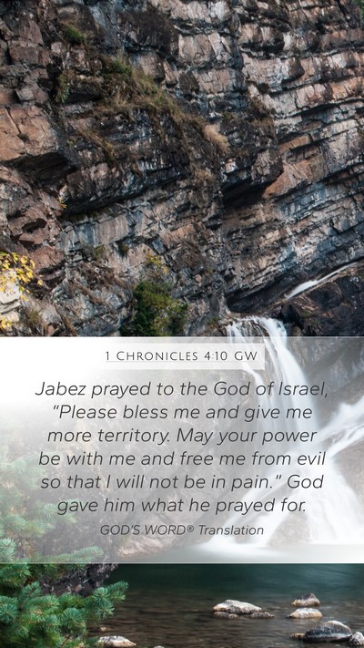 1 Chronicles 4:10 GW Bible Verse Image