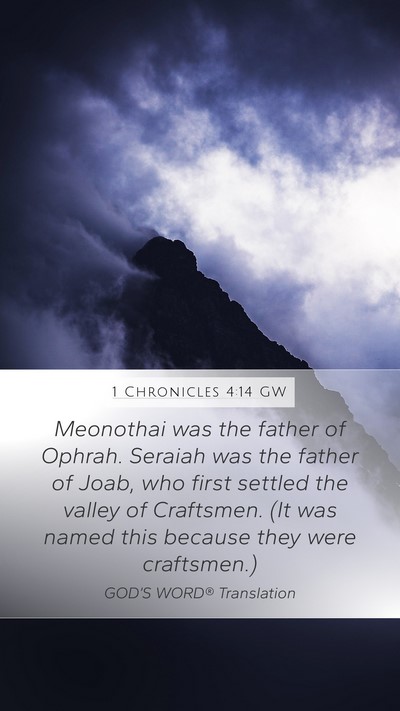 1 Chronicles 4:14 GW Bible Verse Image